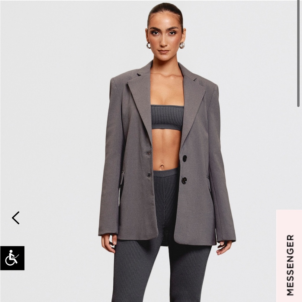 COPY - House of CB Aline Dark Grey Oversized Blazer
